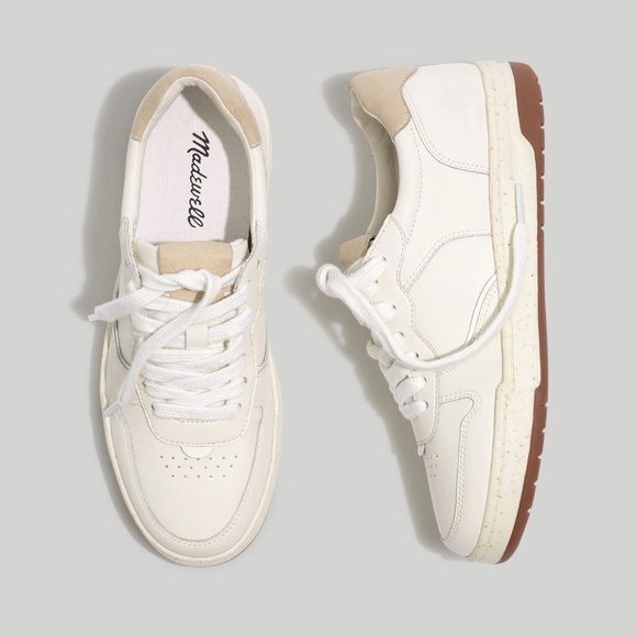 Madewell Court Sneakers in White Leather Size 7 M - Picture 1 of 11